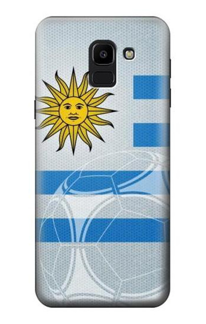 S2995 ウルグアイサッカー Uruguay Football Soccer Flag Samsung Galaxy J6 (2018) バックケース、フリップケース・カバー