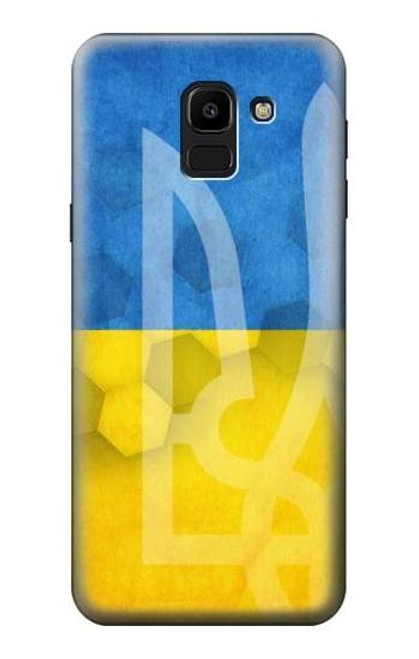 S3006 ウクライナサッカー Ukraine Football Soccer Flag Samsung Galaxy J6 (2018) バックケース、フリップケース・カバー