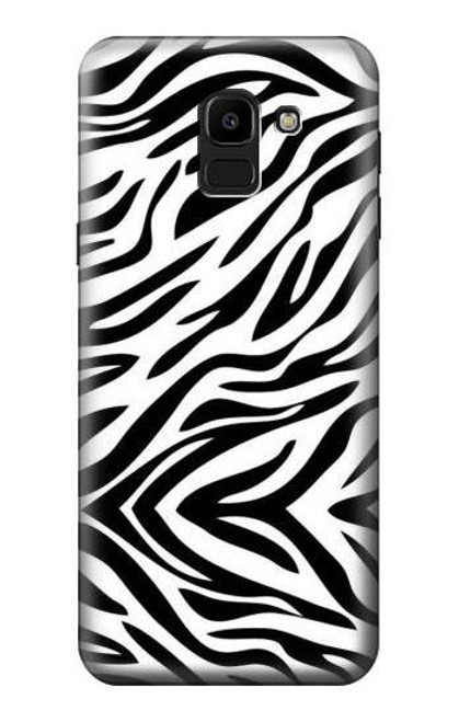 S3056 シマウマスキングラフィックプリント Zebra Skin Texture Graphic Printed Samsung Galaxy J6 (2018) バックケース、フリップケース・カバー