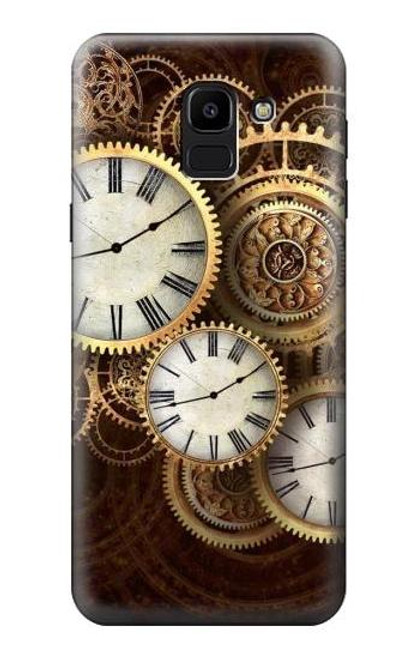 S3172 金時計 Gold Clock Live Samsung Galaxy J6 (2018) バックケース、フリップケース・カバー