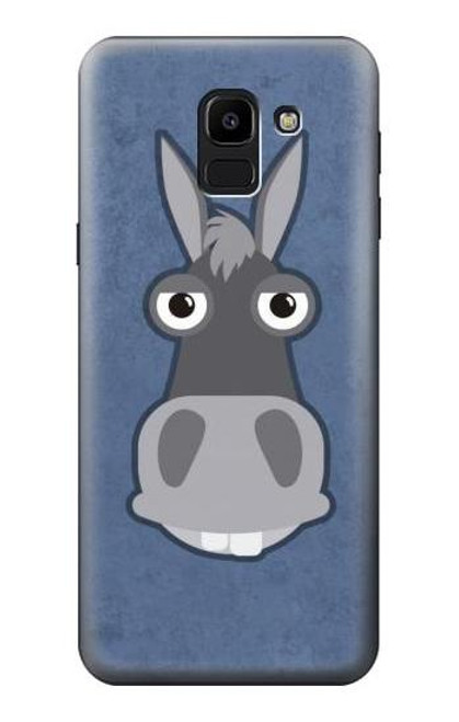 S3271 ロバの漫画 Donkey Cartoon Samsung Galaxy J6 (2018) バックケース、フリップケース・カバー