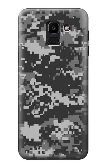 S3293 アーバンブラックカモ迷彩 Urban Black Camo Camouflage Samsung Galaxy J6 (2018) バックケース、フリップケース・カバー