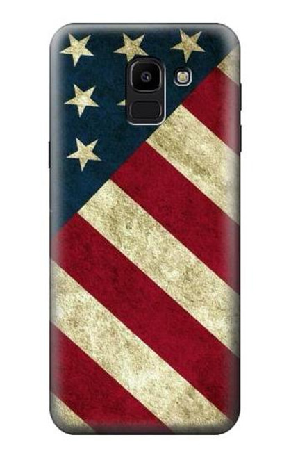 S3295 米国の国旗 US National Flag Samsung Galaxy J6 (2018) バックケース、フリップケース・カバー
