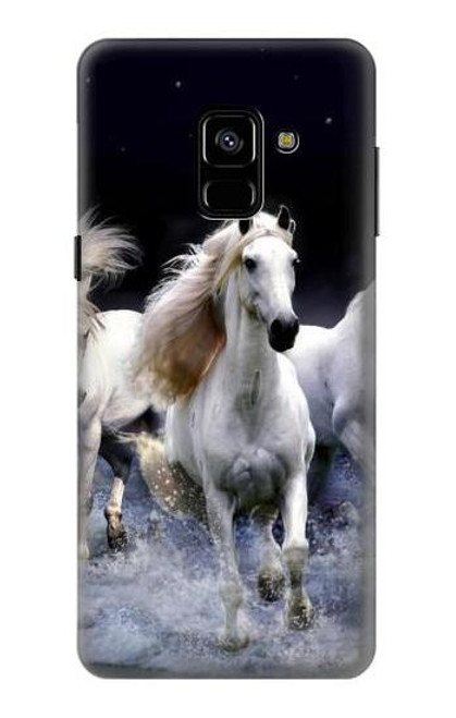 S0246 白馬 White Horse Samsung Galaxy A8 (2018) バックケース、フリップケース・カバー