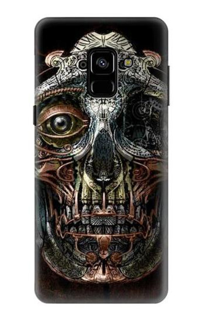 S1685 スチームパンク 頭蓋骨 Steampunk Skull Head Samsung Galaxy A8 (2018) バックケース、フリップケース・カバー