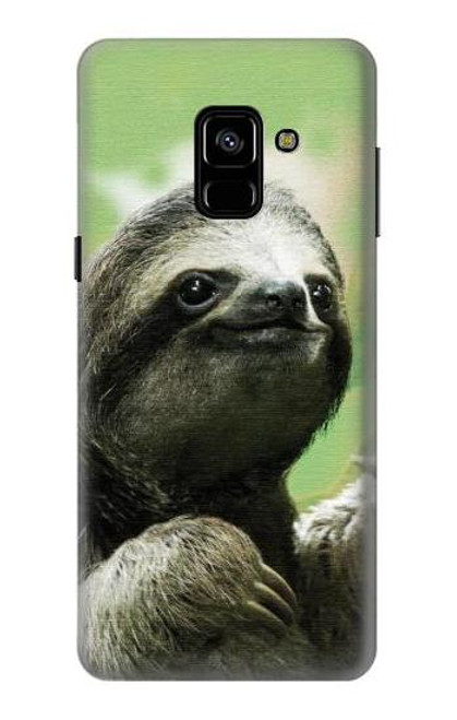 S2708 笑顔のナマケ Smiling Sloth Samsung Galaxy A8 (2018) バックケース、フリップケース・カバー
