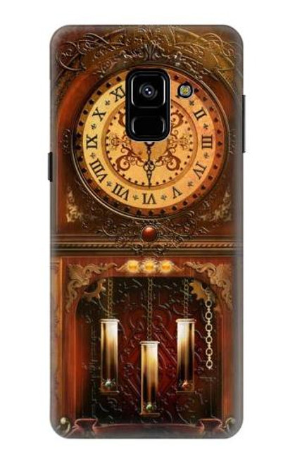 S3174 大きな古時計 Grandfather Clock Samsung Galaxy A8 (2018) バックケース、フリップケース・カバー