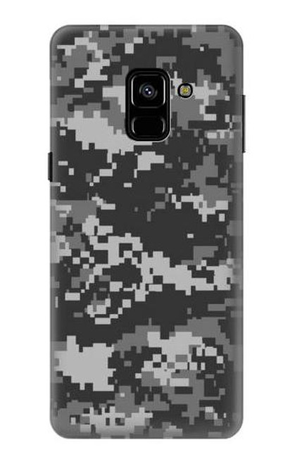 S3293 アーバンブラックカモ迷彩 Urban Black Camo Camouflage Samsung Galaxy A8 (2018) バックケース、フリップケース・カバー