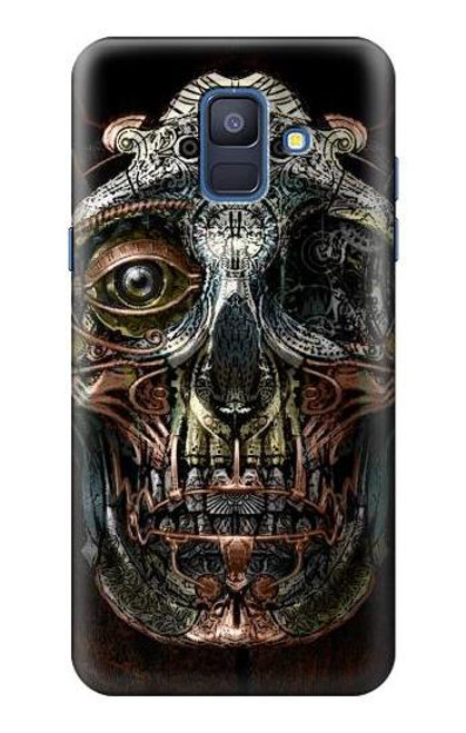 S1685 スチームパンク 頭蓋骨 Steampunk Skull Head Samsung Galaxy A6 (2018) バックケース、フリップケース・カバー