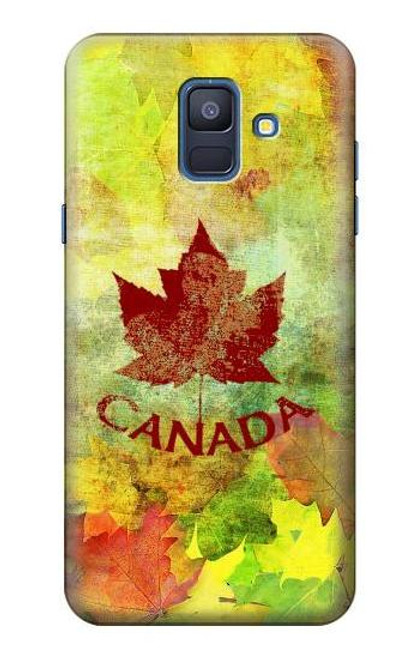 S2523 カナダ秋のメープルリーフ Canada Autumn Maple Leaf Samsung Galaxy A6 (2018) バックケース、フリップケース・カバー