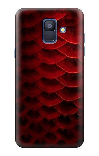 S2879 レッドアロワナのスケール Red Arowana Fish Scale Samsung Galaxy A6 (2018) バックケース、フリップケース・カバー