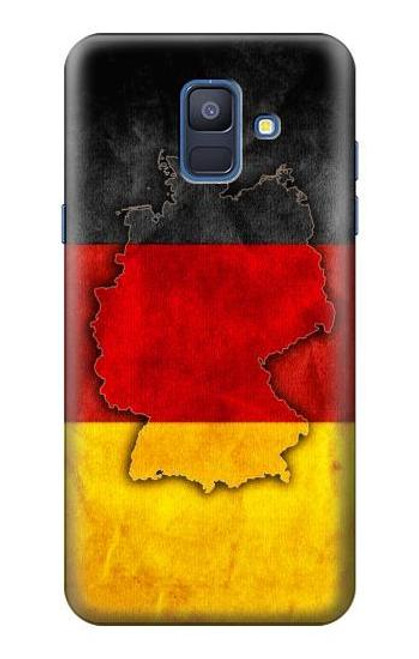 S2935 ドイツ旗地図 Germany Flag Map Samsung Galaxy A6 (2018) バックケース、フリップケース・カバー