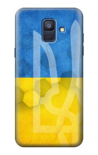 S3006 ウクライナサッカー Ukraine Football Soccer Flag Samsung Galaxy A6 (2018) バックケース、フリップケース・カバー