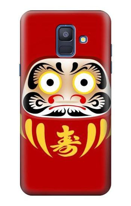 S3045 ダルマ人形 Japan Good Luck Daruma Doll Samsung Galaxy A6 (2018) バックケース、フリップケース・カバー