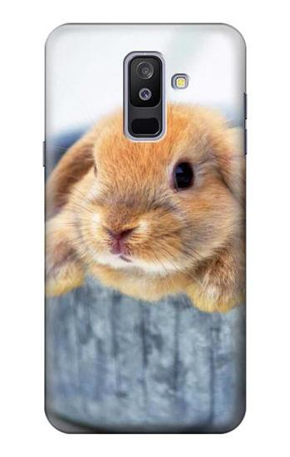 S0242 可愛いウサギ Cute Rabbit Samsung Galaxy A6+ (2018), J8 Plus 2018, A6 Plus 2018  バックケース、フリップケース・カバー