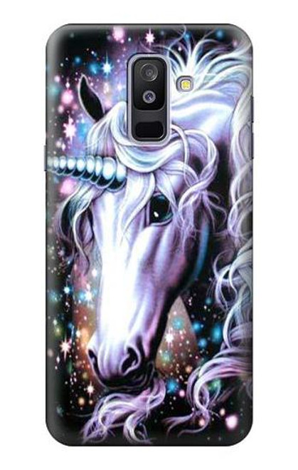 S0749 ユニコーン Unicorn Horse Samsung Galaxy A6+ (2018), J8 Plus 2018, A6 Plus 2018  バックケース、フリップケース・カバー