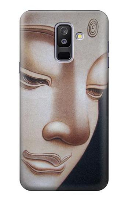 S1255 仏の顔 Buddha Face Samsung Galaxy A6+ (2018), J8 Plus 2018, A6 Plus 2018  バックケース、フリップケース・カバー