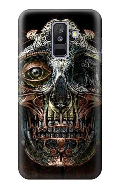 S1685 スチームパンク 頭蓋骨 Steampunk Skull Head Samsung Galaxy A6+ (2018), J8 Plus 2018, A6 Plus 2018  バックケース、フリップケース・カバー