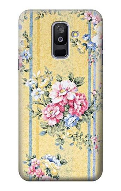 S2229 ビンテージの花 Vintage Flowers Samsung Galaxy A6+ (2018), J8 Plus 2018, A6 Plus 2018  バックケース、フリップケース・カバー