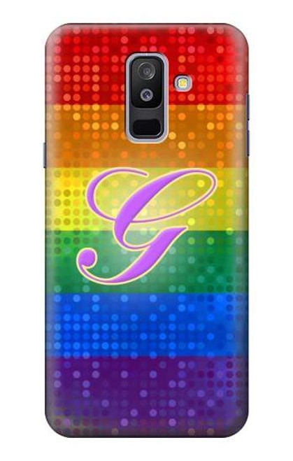 S2899 レインボーLGBTゲイプライド旗 Rainbow LGBT Gay Pride Flag Samsung Galaxy A6+ (2018), J8 Plus 2018, A6 Plus 2018  バックケース、フリップケース・カバー