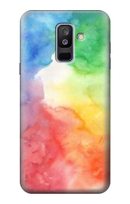 S2945 カラフル水彩 Colorful Watercolor Samsung Galaxy A6+ (2018), J8 Plus 2018, A6 Plus 2018  バックケース、フリップケース・カバー