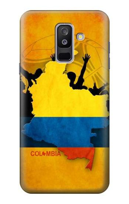 S2996 コロンビアサッカー Colombia Football Soccer Map Flag Samsung Galaxy A6+ (2018), J8 Plus 2018, A6 Plus 2018  バックケース、フリップケース・カバー