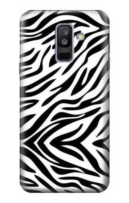 S3056 シマウマスキングラフィックプリント Zebra Skin Texture Graphic Printed Samsung Galaxy A6+ (2018), J8 Plus 2018, A6 Plus 2018  バックケース、フリップケース・カバー
