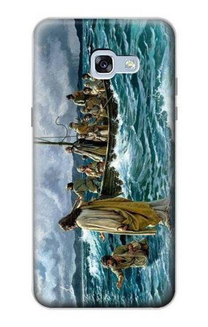 S1722 海の上を歩くイエス Jesus Walk on The Sea Samsung Galaxy A5 (2017) バックケース、フリップケース・カバー