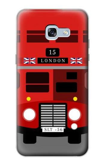 S2058 英国のダブルデッカーバスミニマリスト England British Double Decker Bus Minimalist Samsung Galaxy A5 (2017) バックケース、フリップケース・カバー