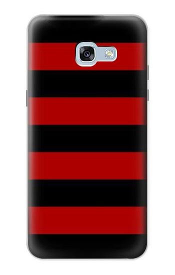 S2638 黒と赤のストライプ Black and Red Striped Samsung Galaxy A5 (2017) バックケース、フリップケース・カバー