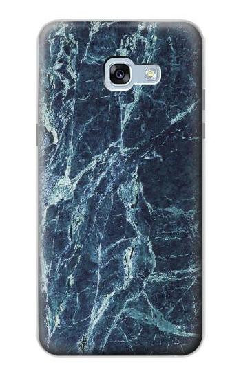 S2799 ライトブルーマーブルストーン グラフィックプリント Light Blue Marble Stone Texture Printed Samsung Galaxy A5 (2017) バックケース、フリップケース・カバー
