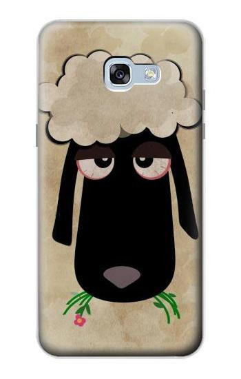 S2826 眠えない黒い羊 Cute Cartoon Unsleep Black Sheep Samsung Galaxy A5 (2017) バックケース、フリップケース・カバー