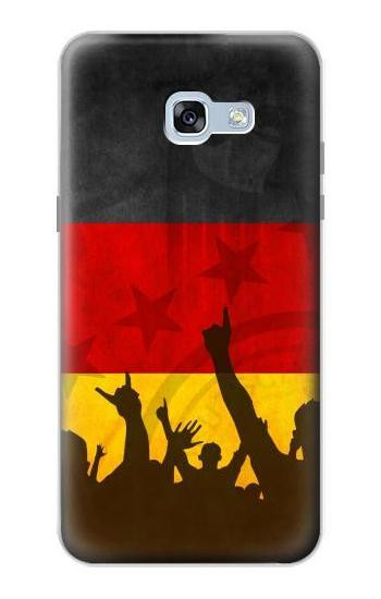 S2966 ドイツサッカー Germany Football Soccer Flag Samsung Galaxy A5 (2017) バックケース、フリップケース・カバー