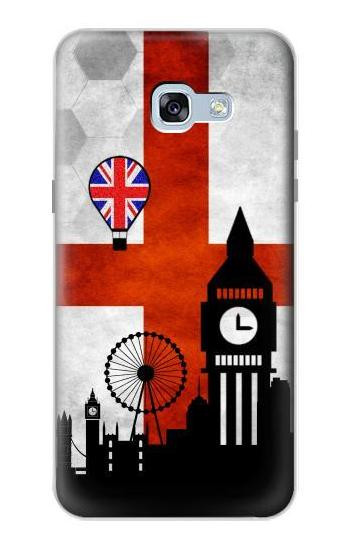 S2979 イングランドサッカー England Football Soccer Flag Samsung Galaxy A5 (2017) バックケース、フリップケース・カバー