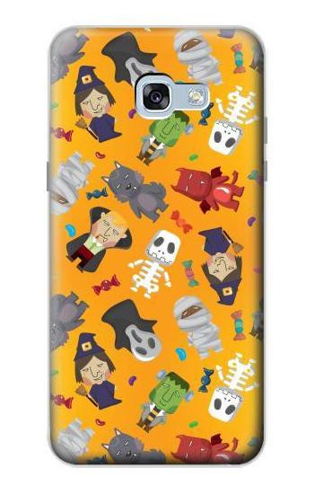 S3275 かわいいハロウィーンの漫画のパターン Cute Halloween Cartoon Pattern Samsung Galaxy A5 (2017) バックケース、フリップケース・カバー