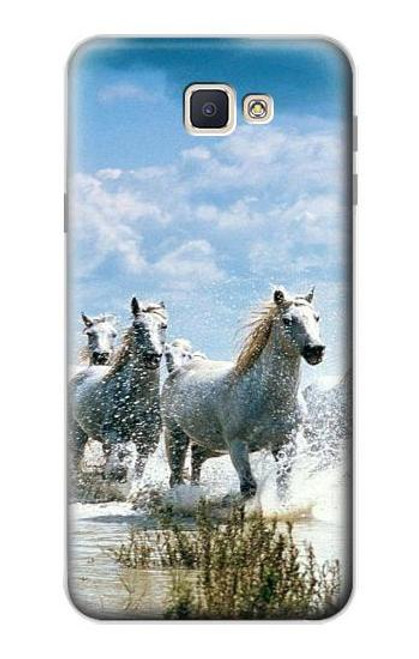 S0250 白馬 White Horse Samsung Galaxy J7 Prime (SM-G610F) バックケース、フリップケース・カバー