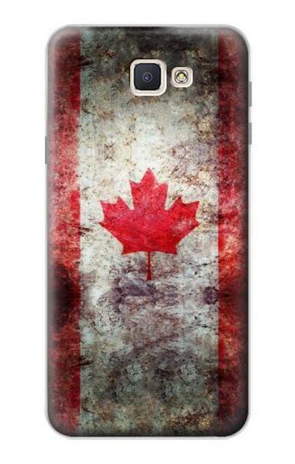 S2490 カナダメープルリーフ旗 Canada Maple Leaf Flag Texture Samsung Galaxy J7 Prime (SM-G610F) バックケース、フリップケース・カバー
