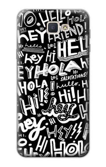 S2744 こんにちはこんにちはねえアートパターン Hey Hi Hello Art Pattern Samsung Galaxy J7 Prime (SM-G610F) バックケース、フリップケース・カバー