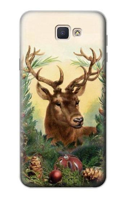 S2841 ヴィンテージ トナカイ クリスマス Vintage Reindeer Christmas Samsung Galaxy J7 Prime (SM-G610F) バックケース、フリップケース・カバー