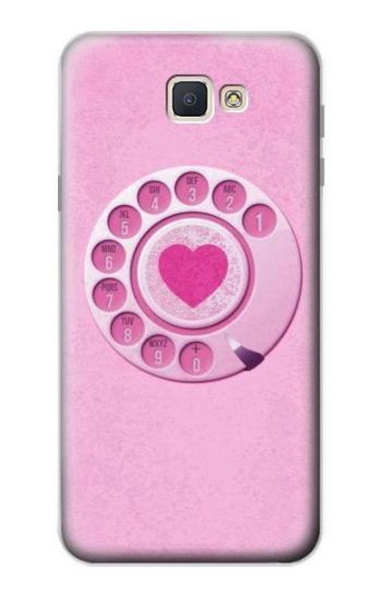 S2847 ピンクロータリー電話 Pink Retro Rotary Phone Samsung Galaxy J7 Prime (SM-G610F) バックケース、フリップケース・カバー