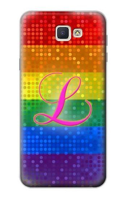 S2900 レインボーLGBTレズビアンプライド旗 Rainbow LGBT Lesbian Pride Flag Samsung Galaxy J7 Prime (SM-G610F) バックケース、フリップケース・カバー