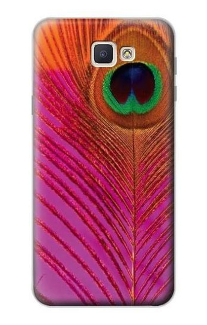 S3201 ピンクピーコックフェザー Pink Peacock Feather Samsung Galaxy J7 Prime (SM-G610F) バックケース、フリップケース・カバー