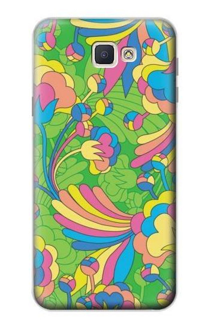 S3273 フラワーラインアートパターン Flower Line Art Pattern Samsung Galaxy J7 Prime (SM-G610F) バックケース、フリップケース・カバー