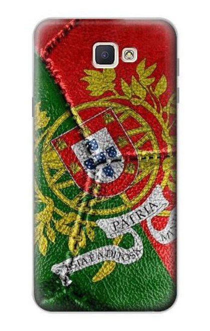 S3300 ポルトガルの旗ビンテージフットボールのグラフィック Portugal Flag Vintage Football Graphic Samsung Galaxy J7 Prime (SM-G610F) バックケース、フリップケース・カバー