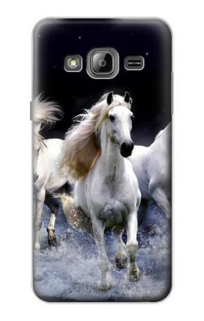 S0246 白馬 White Horse Samsung Galaxy J3 (2016) バックケース、フリップケース・カバー