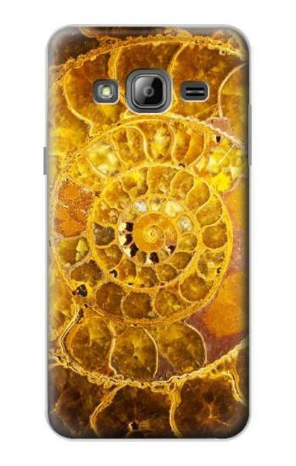 S1789 アンモナイト化石 Ammonite Fossils Samsung Galaxy J3 (2016) バックケース、フリップケース・カバー