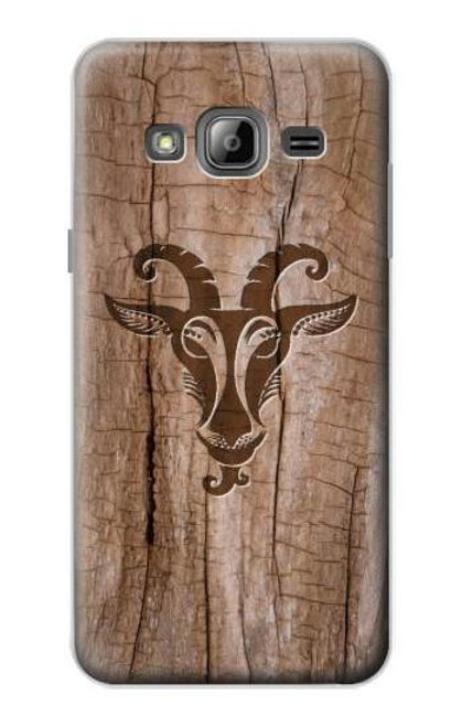 S2183 ヤギ 木材 グラフィックプリント Goat Wood Graphic Printed Samsung Galaxy J3 (2016) バックケース、フリップケース・カバー