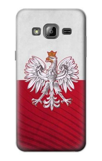 S3005 ポーランドサッカー Poland Football Soccer Flag Samsung Galaxy J3 (2016) バックケース、フリップケース・カバー