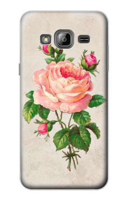 S3079 ピンクローズ Vintage Pink Rose Samsung Galaxy J3 (2016) バックケース、フリップケース・カバー