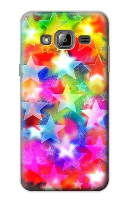 S3292 カラフルディスコスター Colourful Disco Star Samsung Galaxy J3 (2016) バックケース、フリップケース・カバー